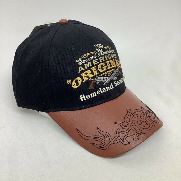 Brown and Black Embroidered Baseball Hat - Picture 4 of 6